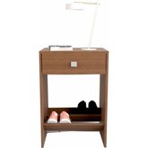MESA DE LUZ TABLES BOTINERO 1CAJ CAOBA