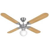 VENTILADOR TECHO LILIANA 4P MADERA  1LUZ