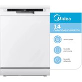 LAVAVAJILLAS MIDEA 14CUBIE 5PROG BLANCO